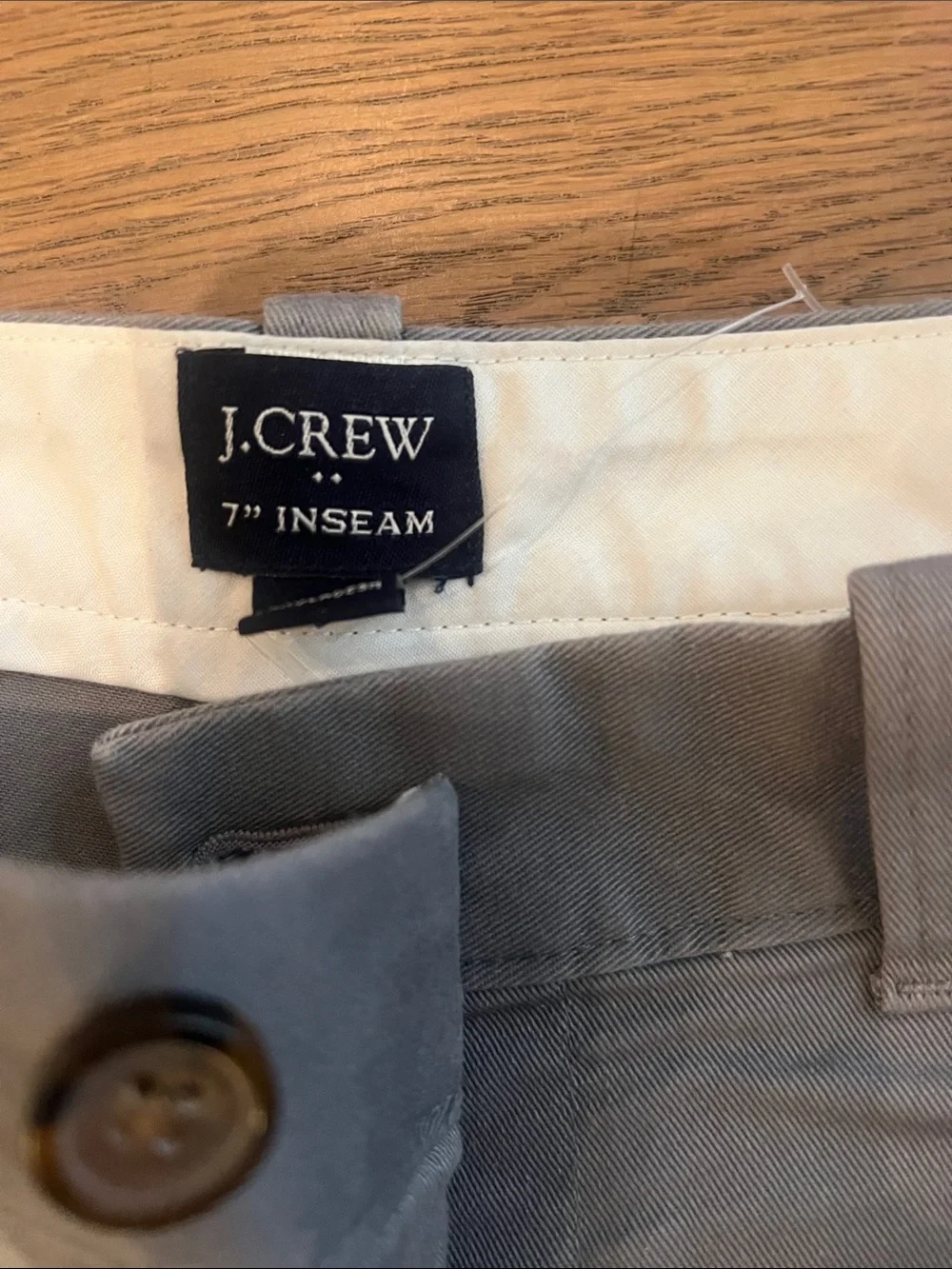 J. Crew Men's Flat Front Chino Shorts in Taupe Gray